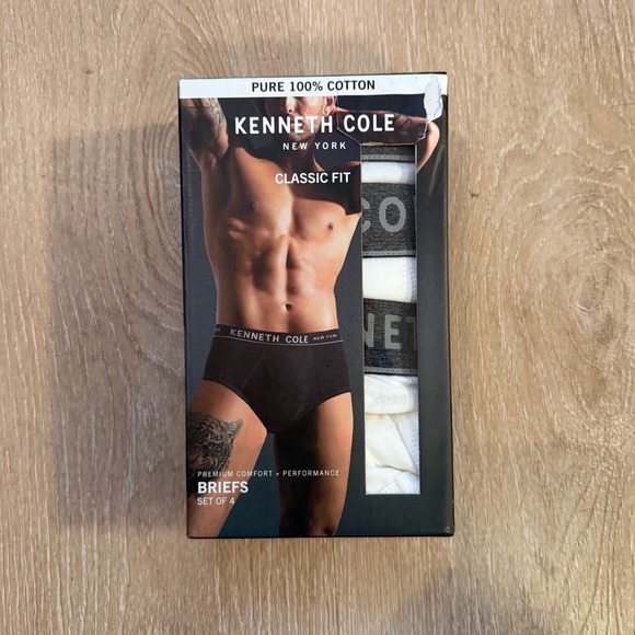 Kenneth Cole Other - MEN'S "KENNETH COLE COTTON CLASSIC FIT BRIEFS 4 PACK" White Mens Size XL